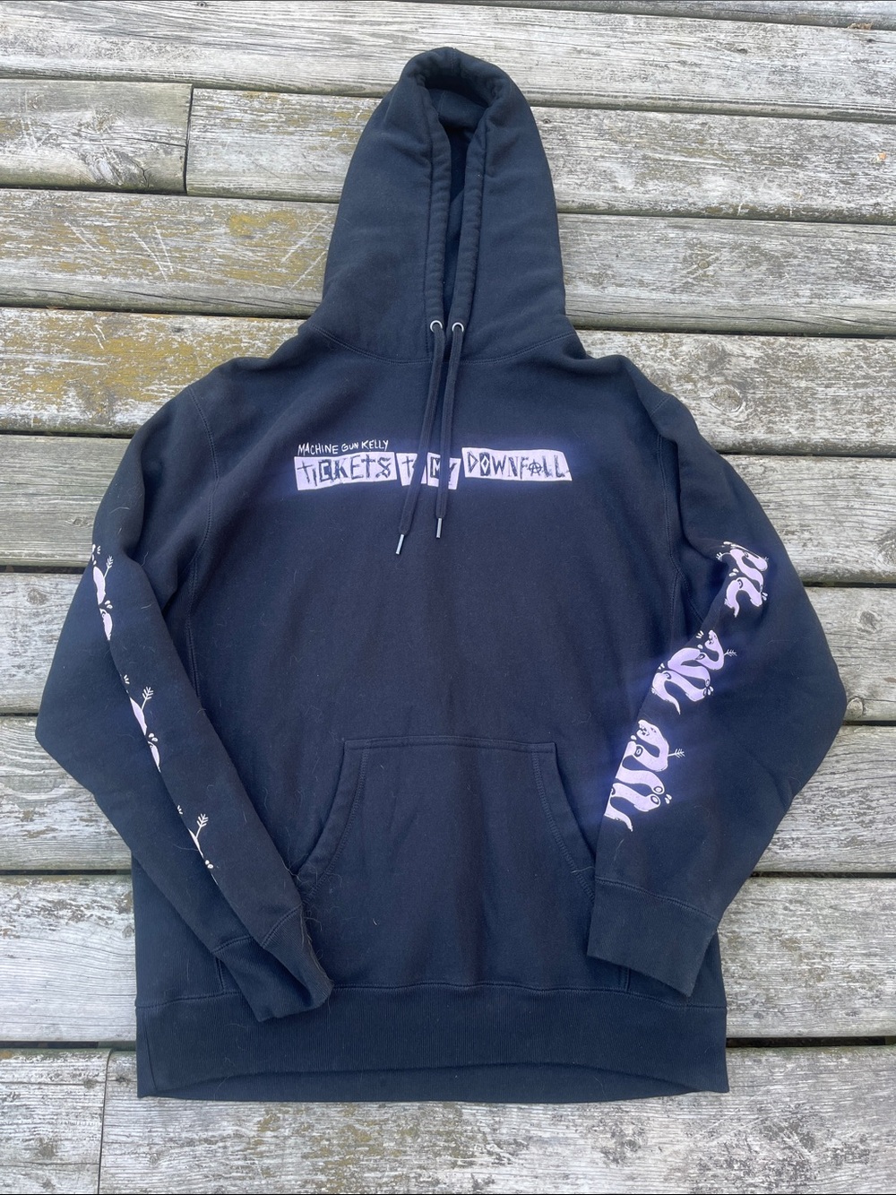 Machine Gun Kelly MGK Tickets to My Downfall Hoodie Size XL Merch